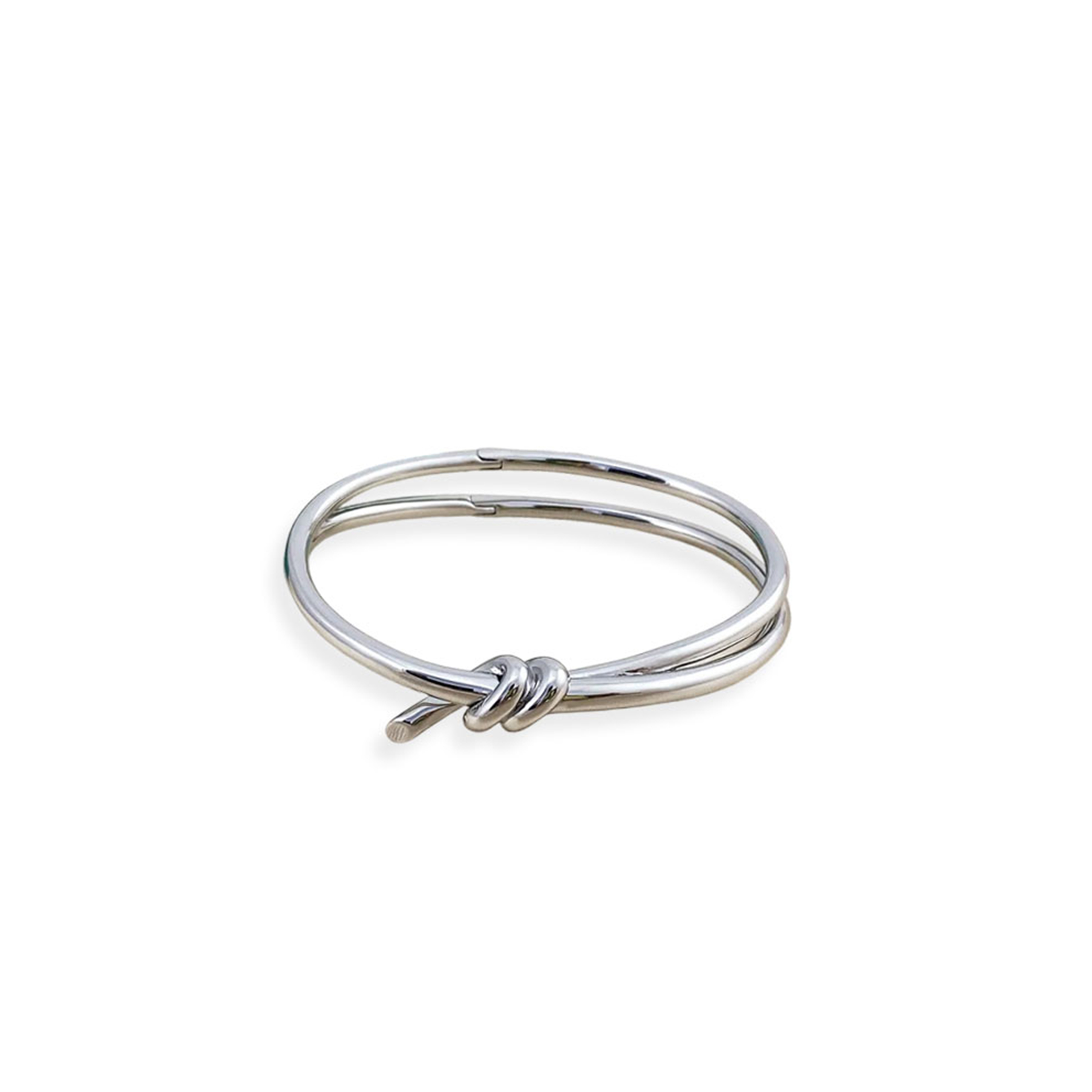 TIFFANY KNOT DOUBLE ROW HINGED BANGLE 68887240